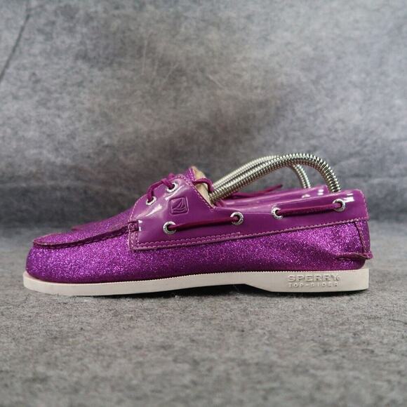Sperry Boat Shoes Youth 6 Slip On Moc Toe Top Sider Authentic Original Purple - Picture 4 of 14